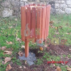 Ορθογώνιος κάδος απορριμμάτων ξύλινος